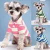 Hundkläder Summer Fasion Striped Pet T-shirt Classic Lovely Pullover Clothing Soft Breattable Shirt Clothes Suply