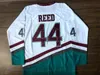 Billiga vuxna mäktiga ankor tröja 96 Charlie Conway 99 Adam Banks 66 Gordon Bombay 33 Goldber 9 Paul Kariya 44 Reed 21 Portman Hockey Jerseys Film Sydd Anpassad Namnnummer