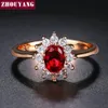 Klusterringar zhouyang prinsessan Kate Blue Gem skapade blå kristall silver färg bröllop finger kristall ring varumärke smycken för kvinnor zyr076 230424