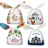 New 100pcs Eid Mubarak Plastic Candy Gift Bag Camel Moon Castle Bags Sacos Ramadã Kareem Decoração Islâmica Partido Muçulmano Suprimentos