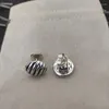 Stud Earrings DAVID ManYu American Jewellery Higher Quality 925 Silver Button Pattern Spiral