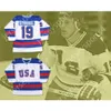 Maglia personalizzata ERIC STROBEL1980 MIRACLE ON ICE TEAM USA 19 HOCKEY NUOVA cucitura superiore S-M-L-XL-XXL-3XL-4XL-5XL-6XL