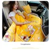 Blankets 2 In 1 Cushion Pillow Portable Foldable Throw Pillows With Zipper Closure Sofa Car Office Nap Blanket Quilt Bedding Home Decor 231124