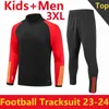 2023 2024 voetbaltrainingspak voor kinderen voetbalwedstrijdpak DYBALA 23 24 TOTTI volwassene Halve ritssluiting Lange mouwen 3XL kinderuniform Sport Trui Survetement Joggingkit LUKAKU