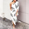 Casual Dresses Womens Floral Print One Shoulder Ruched Short Dress Farterfly Sleeve Asymmetrical Hem Wrap Front Party