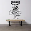 Go Hard Or Go Home Vinyl Sticker Gym Sport Training Mural French Dog Crossfit Fitness Club Decal Art A743 210308241e