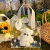 Emballage cadeau 10 pièces sacs fourre-tout clair PVC boîte à bonbons marguerite emballage sac faveurs de mariage pour les invités Ins Transparent fête fournitures