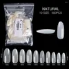 False unhas 500pcs/saco redondo acrílico pressionar para a extensão de gel UV Ferramenta de manicure branca clara e clara de manicure clara