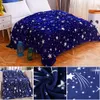 Blanket Blanket Super Soft Warm Solid Warm Micro Plush Fleece Star Blanket Throw Rug Sofa Bedding 230422