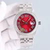 Diamond Watch Mens الساعات الميكانيكية التلقائية 41 مم حزام فضية مقاوم للصدأ Stee Men Waterproofwatch Montre de Luxe Business Bracelet