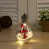 Decorazioni natalizie Lampadina a LED Palla Ornamento per albero Decorazione Lampada a sospensione Trasparente Vacanza Festeggia l'atmosfera