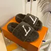 Luxury Famous Designer Women Home Fur Fluffy Sippers Winter Indoor House Slipper Slides White Furry Fuzzy Sliders Ladies Flat Mule Pool Sandels Coach Shoe