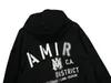 Moda de rua amiryes carta logotipo impresso solto casual masculino preto pesado terry hoodies