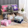 100 cm * 150 cm Solide Gestreifte Decke Flanell Fleece Super Weiche Decken Winter Warme Flauschige Bettwäsche Bettdecke Für Sofa Schlafzimmer Dekor