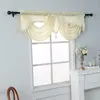 Gordijn Luxe Europese gele golf Tassel Kop vaste kleur Elegante raamdecoratie Polyester Korte valance voor woonkamer