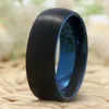 Trauringe, klassischer Ring für Damen, Wolfram-Blau-Schwarz-Ringe, modische individuelle Gravur, Schmuck, Hochzeit, Verlobung, Jahrestag, Party-Ring 231124