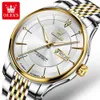 Andere Uhren OLEVS Automatikuhr für Herren, Woche, Datumsanzeige, wasserdicht, Edelstahl, Luxus-Business-Armbanduhr, echtes Original, 231123