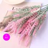 Dekorative Blumen lila künstliche Lavendel-Blumenstrauß-Fälschungs-Pflanzen für Hauptdekor-Garten-Hochzeits-Dekorations-Vasen-Blume