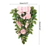 Decorative Flowers Easter Wreath Egg Hanging Ornaments Artificial Plant Flower Leaves Decors For Front Door Wall Window Decoration