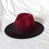 Men and womens jazz hats for young and old alike mens summer wide brim Panama gradient hats df209