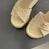 Sandali Scarpe da donna Designer Tacchi bassi Zeppa per il tempo libero Donna Piattaforma bianca Sandali estivi neri alti