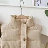 Vest Kinderen Meisjes Jongens Corduroy Vesten Katoenen Jassen Kinderen Bovenkleding Herfst Winter Dikker Warme Jas Casual Kleding 231124