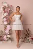 Wedding Dress ADLN Detachable Short Mini A-line Tulle Fairy Bride Robe De Mariee Custom Made Backless Lace Reception Gown