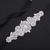 Wedding Sashes Nzuk Silver Crystal Bridal Belt Handmade Rhinestone voor avondfeestjurkaccessoires