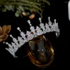 Haarclips Asnora CZ Tiara Crowns Wedding Accessoires Couronne Mariage Bruid Hoofdtooi Mahkota Panjang Untuk Pengantin Wanita A011495