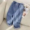 Джинсы Spring Boys Casual Jeans Детские джинсовые джинсы 3 4 5 6 7 8 9 10 11 11 12 лет Детские брюки одежда в гареме брюки Bagg 230424