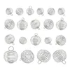 Pendant Necklaces 30pcs/set DIY Jewelry Making Spiral Bead Cage Charms Pendants Wire For Women Men Accessories