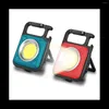 Headlamps 2 Pcs Multi-Functional Mini COB Key Chain Work Light Suitable For Hiking Camping Survivals And Emergency.