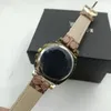 Orologio da donna di lusso in vera pelle marrone cinturino in pelle quadrante in oro rosa orologio da donna spedizione gratuita Montre femme orologi da donna di marca superiore