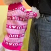 Truien voor huisdieren Designer M Hondentrui Roze Hondenkleding Mode Dierenkleding Winter Huisdierenkleding Kattentrui Klassieke Letter Dierenkleding