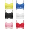 Women's Tanks Solid Lace Floral Unpadded Bralette Bra Bustier Crop-Tops Cami Tank S-XL