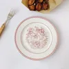 Płytki nowoczesne ceramiczne platformę biurkowatą wzór kwiatów spaghetti prostota sałatek owocowych organizator kuchenny stolik stołowy