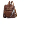Sacos escolares femininos design vintage macio pu mochila de couro grande capacidade anti roubo bolsa de ombro de viagem