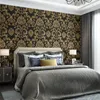 Tapeten 3D geprägte Textur Wandpapier Luxus Naturfaser Schwarz Grau Beige Braun Vliestapete Wohnzimmer Hintergrund