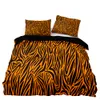 Sängkläder set American Style Set 240x220 Pink Leopard Pattern Däcke Cover med örngott Enkel Double King Comforter Bed 230424