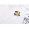 Bekleidungssets 1 2 3 4 5 Sommer-Jungen-Bekleidungsset T-Shirt mit Tigermuster + Shorts im Mesh-Design, 2-teiliges Set Freizeitkleidung für Kinder 231124