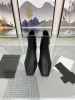Botas curtas de salto quadrado Chain Chain Chain Design casual Retro Shoes Tamanho 34-40