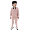 Suits Korea Boys Pography Suit Children Wedding Dress Kids Stage Performance Blazer Suit Baby Birthday Formal Ceremony Costume 230424