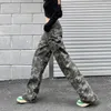 Women's Jeans Zoki Camouflage Women Spring Streetwear Y2K Cargo Denim Pants Fashion Korean Hip Hop Baggy Jean Loose Cotton Trousers 2023