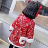 Mädchen Kleider Cheongsam Winter 210 Jahre Jahr Stickerei Verdickung Kinder Baby Mädchen Traditionellen Chinesischen Stil Ethnische Tang Kleid 231124