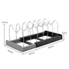 Contenitori per cucina Parti in filo di acciaio (esclusa la base) Accessori Portapentole Organizzatore per padelle Supporto per armadietto Pentole Pentole Coperchio