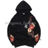 Tekniska tröjor män hiphop hoodie tröja broderad blommig fullmåne kanin harajuku streetwear hoodie pullover bomull hipster 92