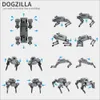 Yahboom 12dof Metal Robot Dog Bionic Dogzilla مع وحدة صوت Camear Lidar للتوت PI 4B PORGENT ROS2 PYTHON