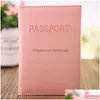 Сумки для хранения высококачественных паспортных паспортных карт ER на корпусе для женщин Men Adventure Porta Passaporte Pasport LX0999 Drop D Dhdqc