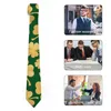 Cravates d'arc St Patricks Day Cravate Feuille d'or Shamrocks Rétro Cou à la mode pour hommes Quotidien Wear Party Collier Graphique Cravate Accessoires