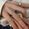 Cluster Ringen Ontwerp Roze Groen Zirkoon Kralen Ingelegd Opening Goud Zilver Kleur Vinger Voor Vrouwen Charms Mode-sieraden